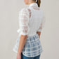 A See-thru Mini Length Organza Top