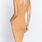 Sleeveless Scoop Neck Rib Midi Dress