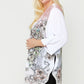 Floral Wings Sublimation Print, Long Body Cardigan