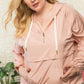 Hood Front Metal Zipper With Front Pocket Windbreaker