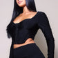 Long Sleeve Corset Top