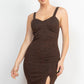 Glitter Slit Bodycon Sleeveless Dress