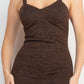 Glitter Slit Bodycon Sleeveless Dress