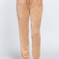 Waist Elastic Velour Long Jogger Pants