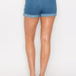 Belted Paperbag Denim Shorts
