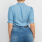 Button-down Denim Shirt Top
