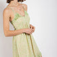 Floral print v-neck dress with skirt lining
