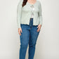 Solid Ribbed Pointelle Cardigan