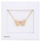 Rhinestone Bow Metal Necklace