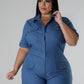 Semi-stretch Romper