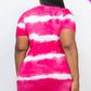 Plus Size Tie-dye Print Bodycon Dress