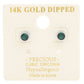 14k Gold Dipped Cz Round Earring