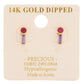 14k Gold Dipped Cz Stone Stud Earring