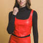Faux leather corsetry