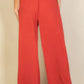 Drawstring Waist Wide Leg Minimalist Pants