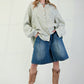 Printed cotton gauze button down woven shirt