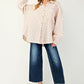 Printed cotton gauze button down woven shirt