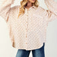 Printed cotton gauze button down woven shirt