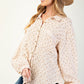 Printed cotton gauze button down woven shirt