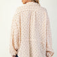 Printed cotton gauze button down woven shirt