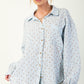 Printed cotton gauze button down woven shirt