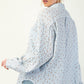 Printed cotton gauze button down woven shirt