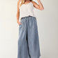 Laced textured poly woven camisole
