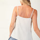 Laced textured poly woven camisole