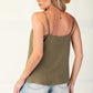 Laced textured poly woven camisole