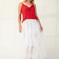 Laced textured poly woven camisole
