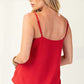 Laced textured poly woven camisole