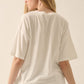 Duo flowers vintage-wash oversized graphic tee