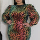 Non-stretch Round Neckline Dress