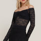 Off The Shoulder Stretch Lace Top