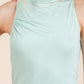 Back Cut Out Side Shirring Side Slit Maxi Dress