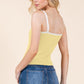 Scallop Edge Detail Cami Top W/ Bow Detail