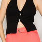 Halter Neck Buckled Open-back Top