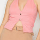 Halter Neck Buckled Open-back Top
