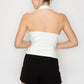 Halter Neck Buckled Open-back Top