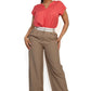Solid V-collared Neck Top