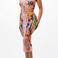Adjustable Ruching Midi Skirt Set