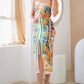 Adjustable Ruching Midi Skirt Set