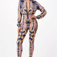 Zip-up Style Jacket With Leggings Set