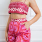Bra Top And Wide Leg Pants Set