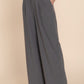 Contrast Waistband Straight Long Pants