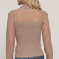 Long Slv Mesh Panel Detail Sweater Top