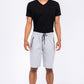 Cotton Blend Lounge Sweat Shorts with Zipper Pockets