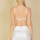 Backless V-hem Halter Top & Mini Skirt Set