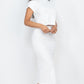 Short Sleeve Ribbed Top & Midi Skirt Se