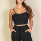 Bustier Cami Top & Slant Pocket Wide Shorts